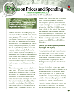 Do Two Live As Cheaply As One? Evidence From The Consumer Expenditure Survey (PDF)