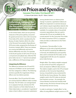 Differences Between The Consumer Price Index And The Personal Consumption Expenditures Price Index (PDF)