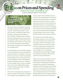 Producer Price Indexes: The Impact Of Fuel Surcharges On The PPI (PDF)