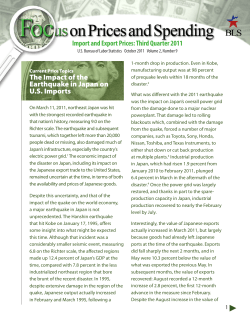 The Impact Of The Earthquake In Japan On U.S. Imports (PDF)