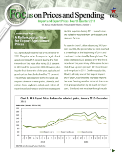 A Rollercoaster Year For Export Agriculture Prices (PDF)