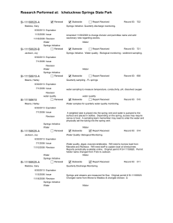 Permit History in the Ichetucknee Springs State Park