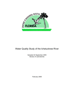 FDEP Water Quality Study of the Ichetucknee River 2005