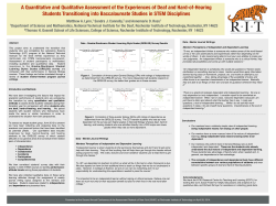 A Quantitative and Qualitative Assessment of the Experiences of Deaf and Hard-of-Hearing Students Transitioning into Baccalaureate Studies in STEM Disciplines