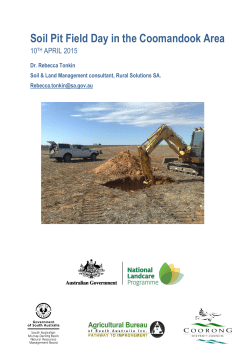 Soil Pit Field Day in the Coomandook Area&nbsp;