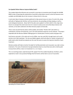 Can Spaded Chicken Manure improve Mallee Sands?