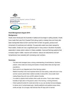 Snail Management (August 2015)