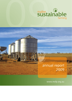 Mallee Sustainable Farming Annual Report 2009