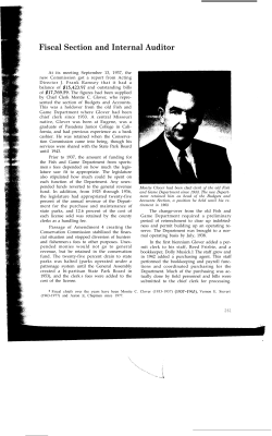 20. The First 50 Years: Fiscal Section and Internal Auditing