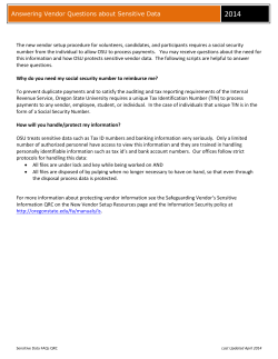 Answering Vendor Questions about Sensitive Data