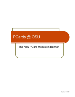 Banner PCard Manual