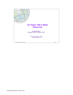 ArcHydro for water resource management applications