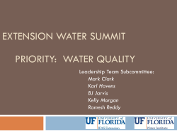 Priority : Water Quality