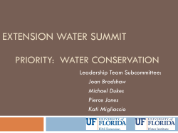 Priority: Water Conservation