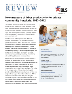 New measure of labor productivity for private community hospitals