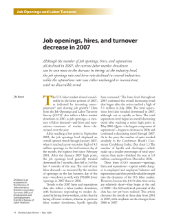 Job openings, hires, and turnover decrease in 2007