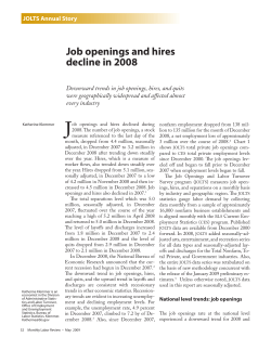 Job openings and hires decline in 2008