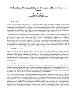 Methodological Changes in the Job Openings and Labor Turnover Survey