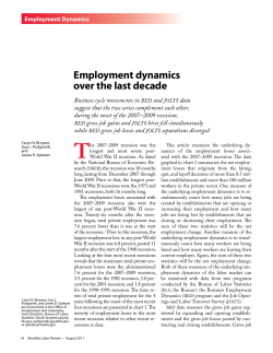 Employment dynamics over the last decade