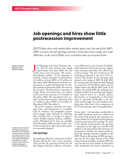 Job openings and hires show little postrecession improvement