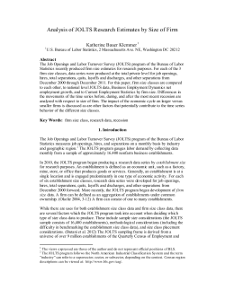 Analysis of JOLTS Research Estimates by Size of Firm