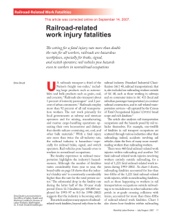 Railroad-related work injury fatalities