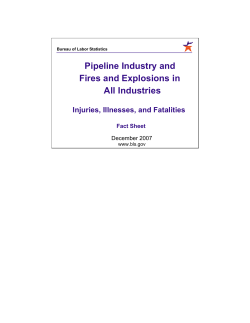 PIPELINE INDUSTRIES AND FIRES AND EXPLOSIONS IN ALL INDUSTRIES