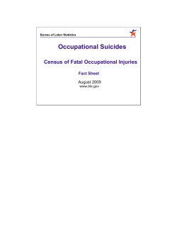 INCREASE IN OCCUPATIONAL FATALITIES due to SUICIDE