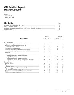 April 2009 (text and tables)