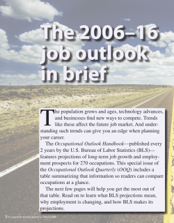 The 2006-16 job outlook in brief: Introduction