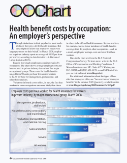 Health benefit costs by occupation: An employer s perspective
