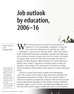 Job outlook by education, 2006-16