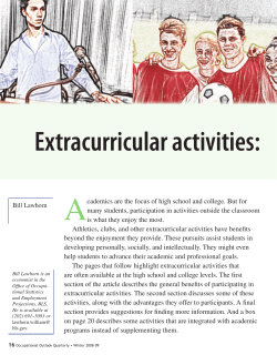 Extracurricular activities: The after school connection