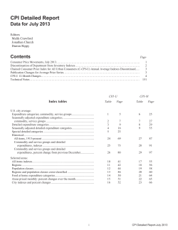 July 2013 CPI Detailed Report