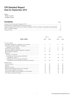 September 2013 CPI Detailed Report