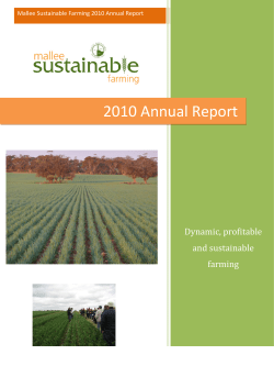 Mallee Sustainable Farming Annual Report 2010