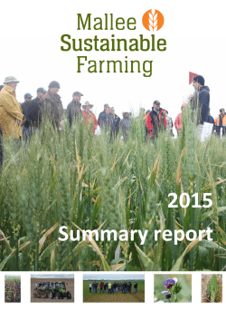 Mallee Sustainable Farming Annual Report 2015