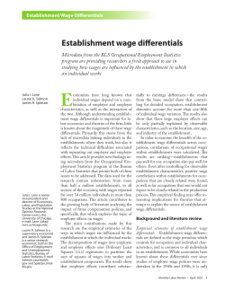 Establishment wage differentials