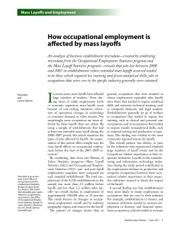 How occupational employment is affected by mass layoffs