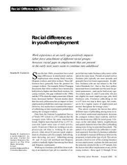 Racial differences in youth employment