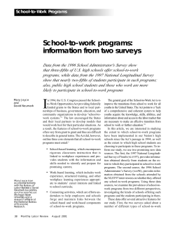School-to-work programs: information from two surveys