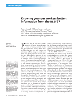 Knowing younger workers better: information from the NLSY97