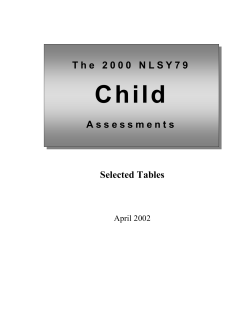 The 2000 NLSY79 Child Assessment Selected Tables