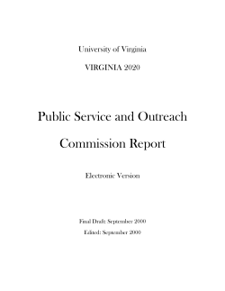 Public Service and Outreach Commission Report Fall 2000