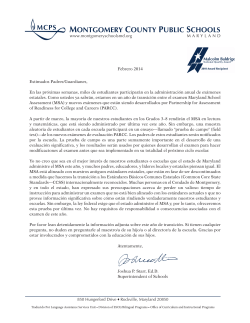 Letter to parents- ES