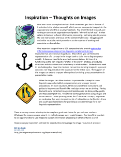 Inspiration Thoughts on Images (pdf)