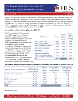 The Employment Cost Index and the Impact on Medicare Reimbursements