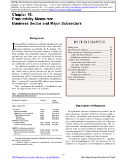 Productivity Measures: Business Sector and Major Subsectors