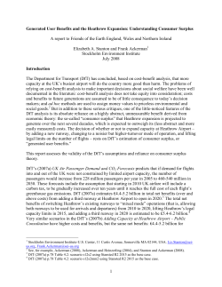 Department for Transport 2009 CBA