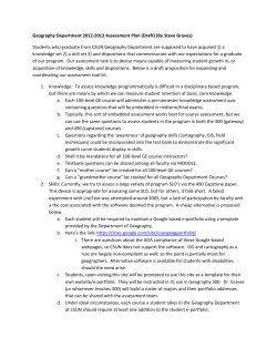 geography assessment plan draft fall 2012